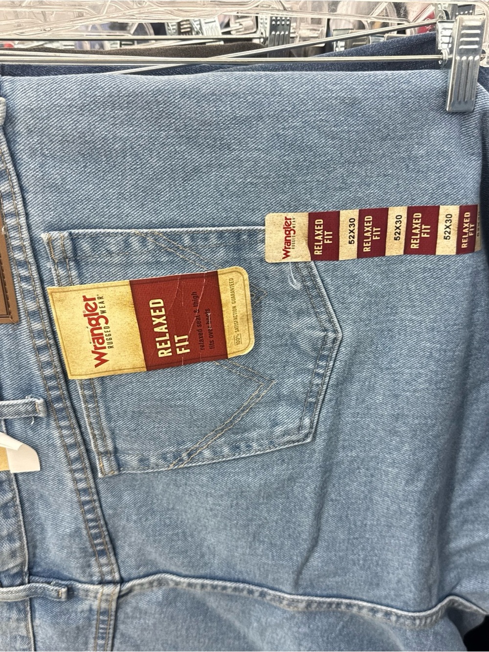 Wrangler Men's Relaxed Fit Light Blue Denim Jeans